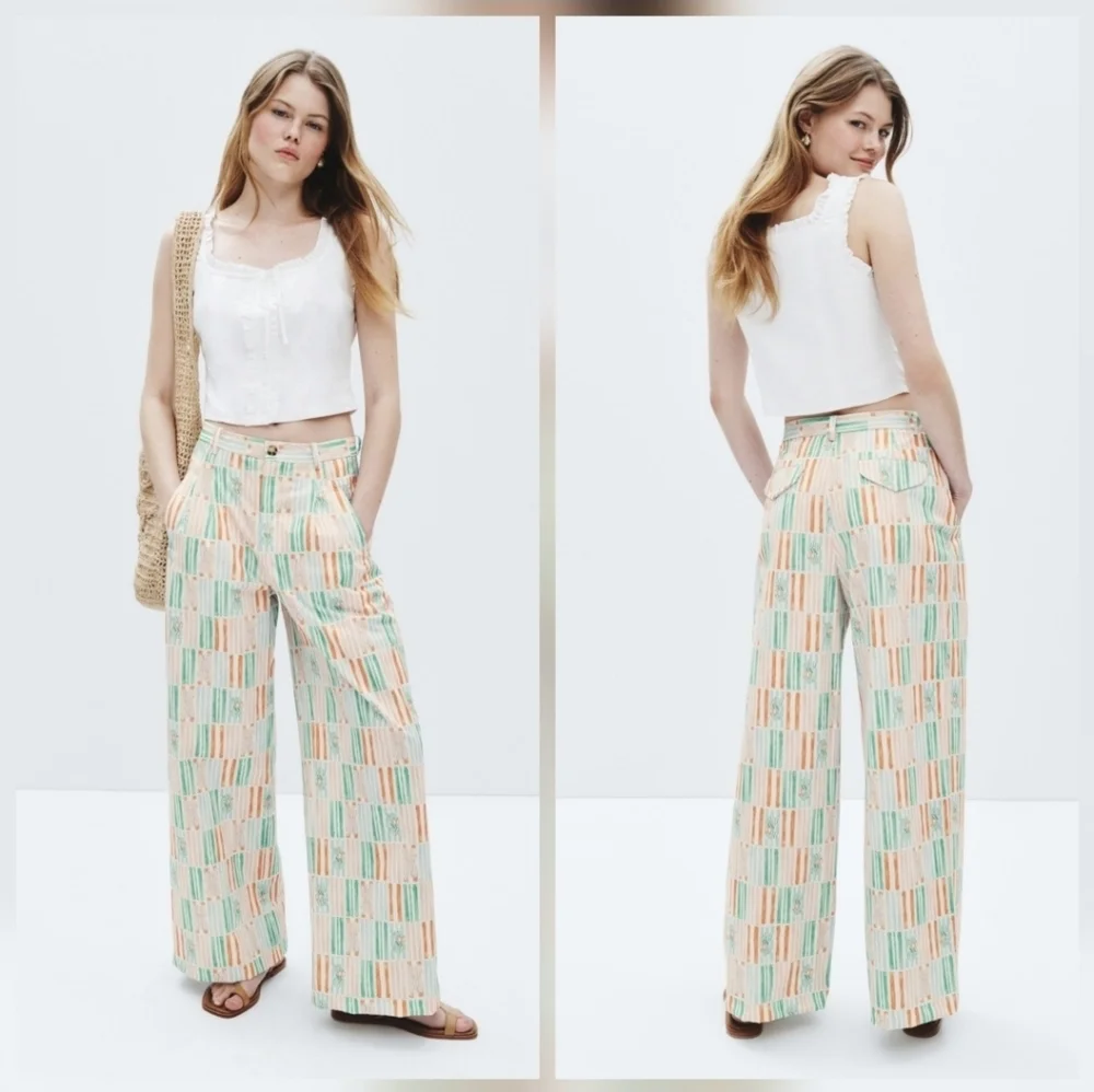 Rachel Antonoff Rose Pants Cotton Size 10 - Picture 1 of 12